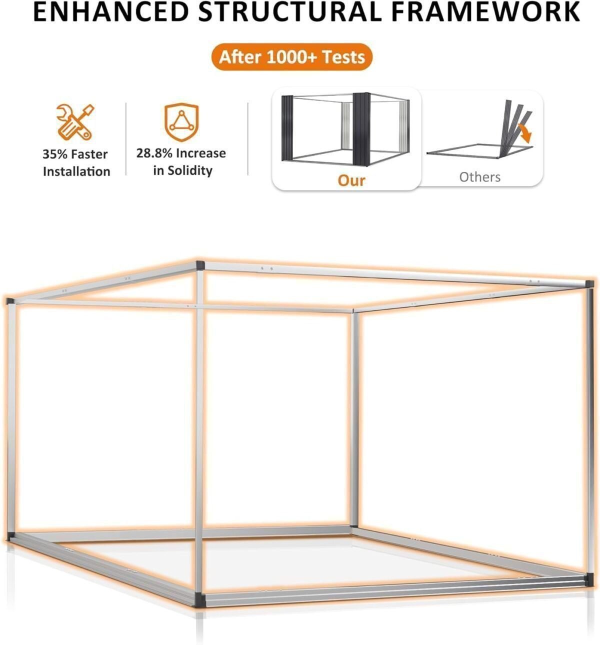 8 x 12 FT Outdoor Storage Shed, Metal Garden Shed with with Updated Frame Structure, Tool Sheds for Backyard