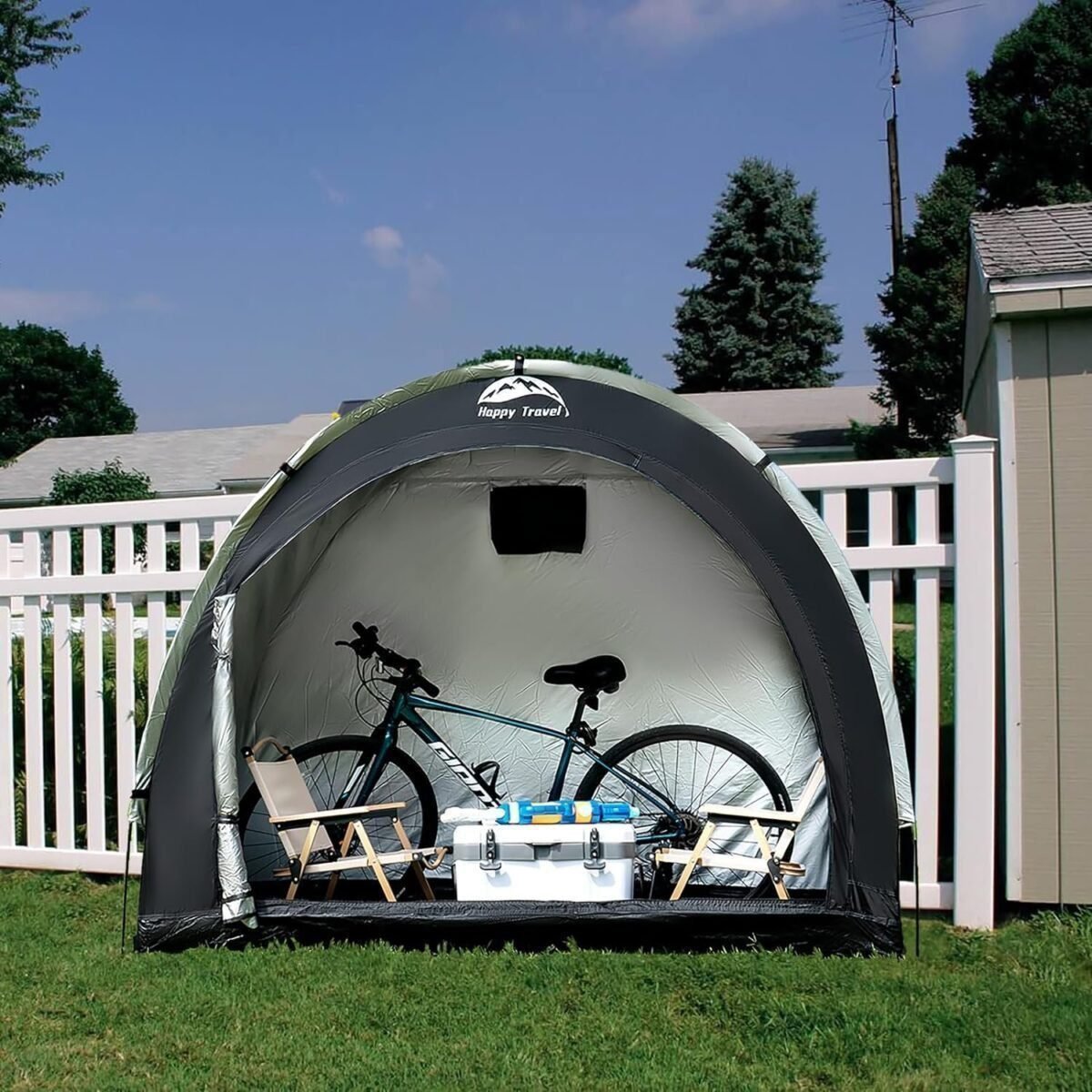 Bike Storage Shed Tent,Outdoor Portable Bicycle Storage Sheds with 210D Oxford Fabric PU4000 Waterproof