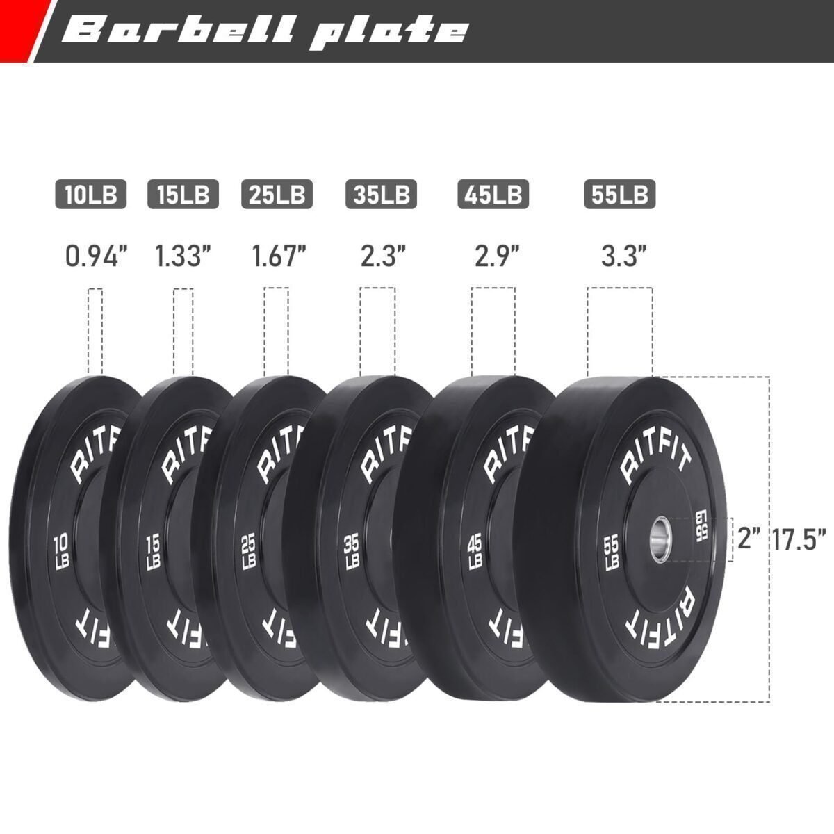 RitFit 1000LB Capacity Power Cage Rack with Bench, 100LB Bumper Plates