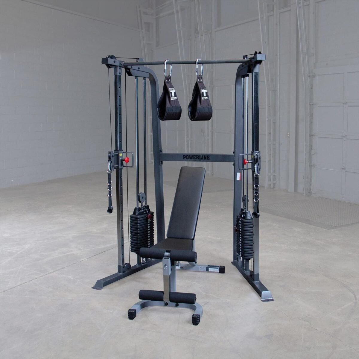 PowerLine PFT100 Functional Trainer Home Gym Dual 160 lb Weight Stacks