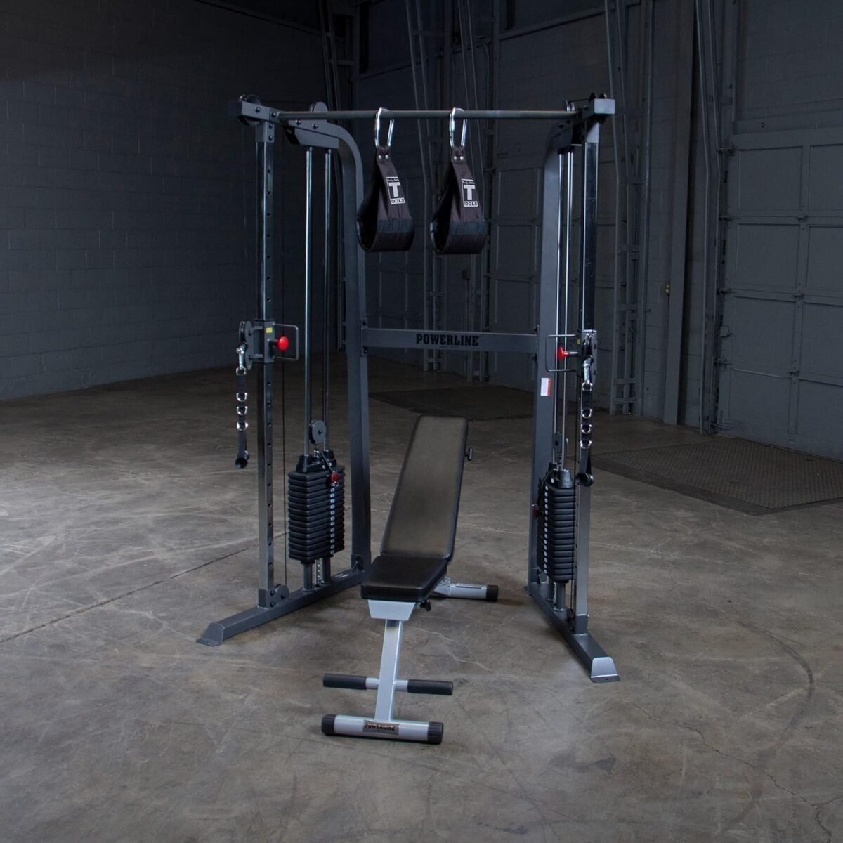 PowerLine PFT100 Functional Trainer Home Gym Dual 160 lb Weight Stacks