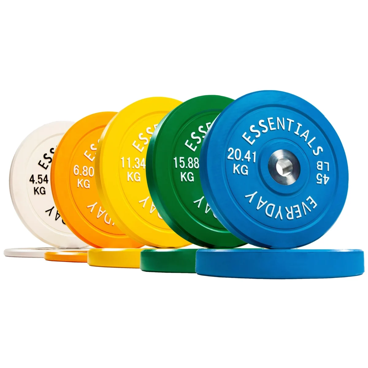 BalanceFrom Olympic Bumper Plate Weight Plate with Steel Hub, Color Coded, 260 lbs Set