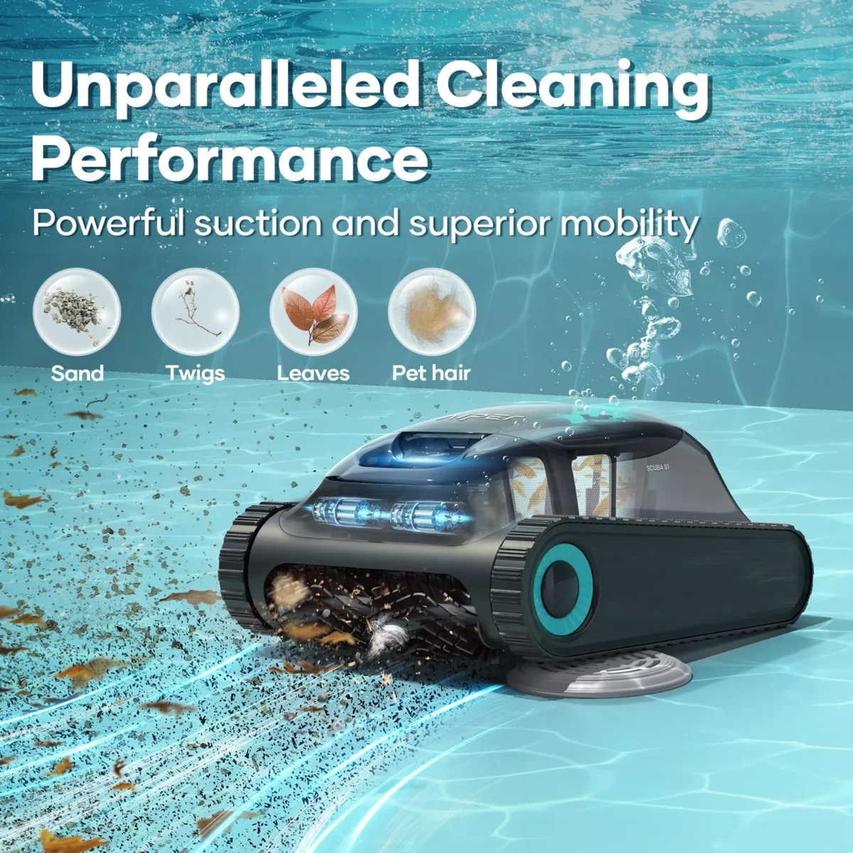 Aiper Scuba S1 Cordless Pool Vacuum Robotic Pool Cleaner Wall Climbing