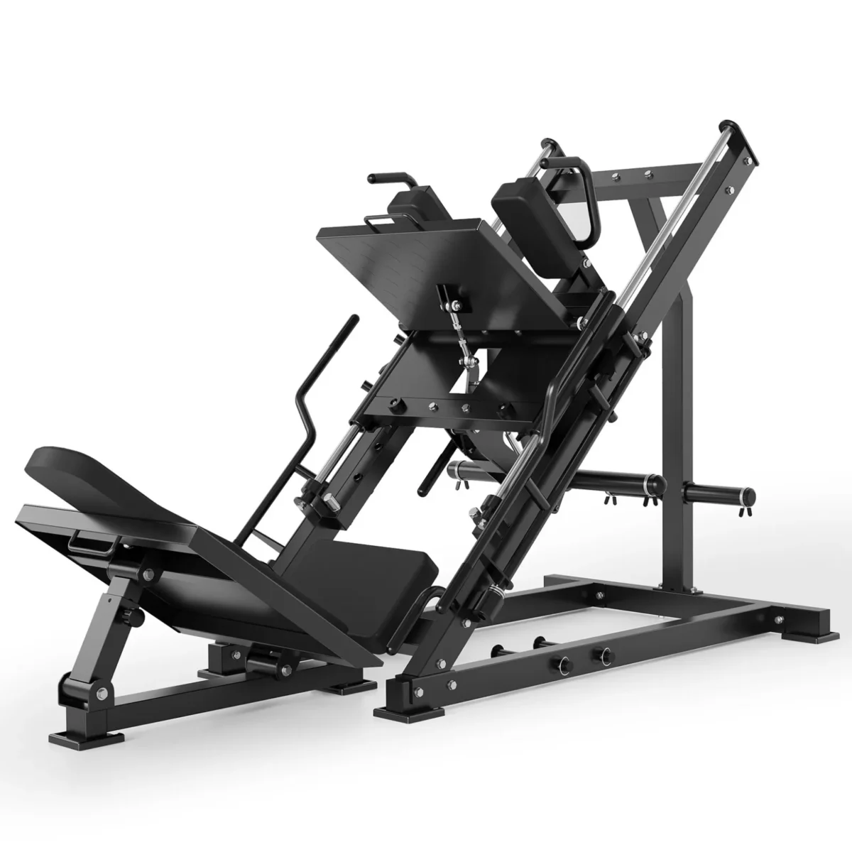 Leg Press Hack Squat Machine Adjustable Leg Exercise Machine with Linear Bearing