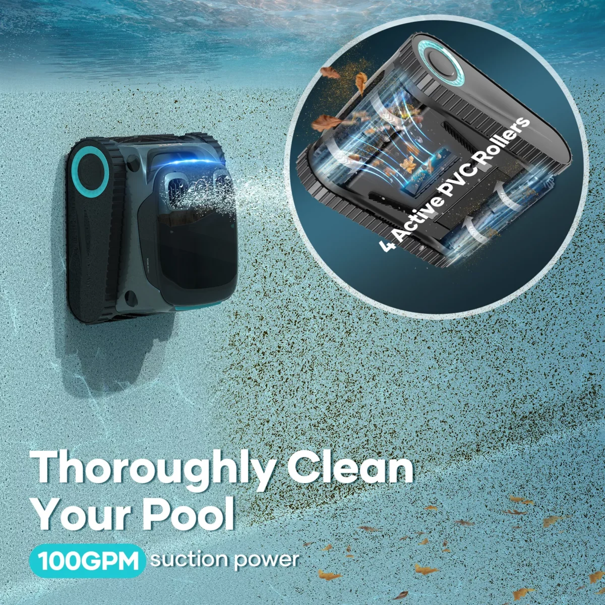 AIPER Scuba S1 Pro Cordless Pool Cleaner with Horizontal Waterline Cleaning