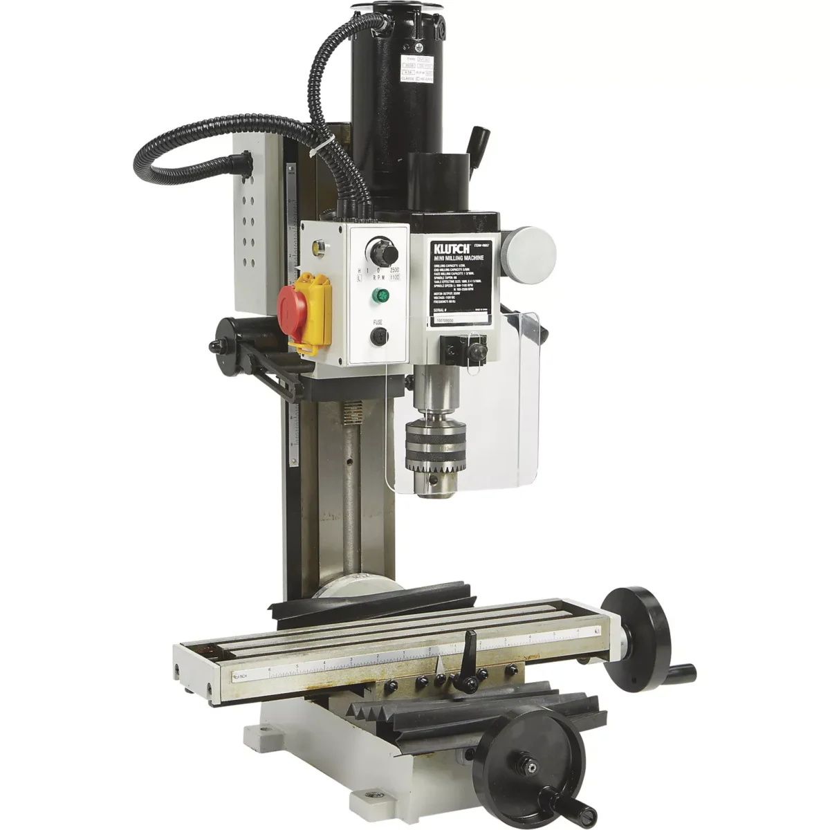 Klutch Mini Milling Machine, 350 Watts, 1/2 HP, 110V