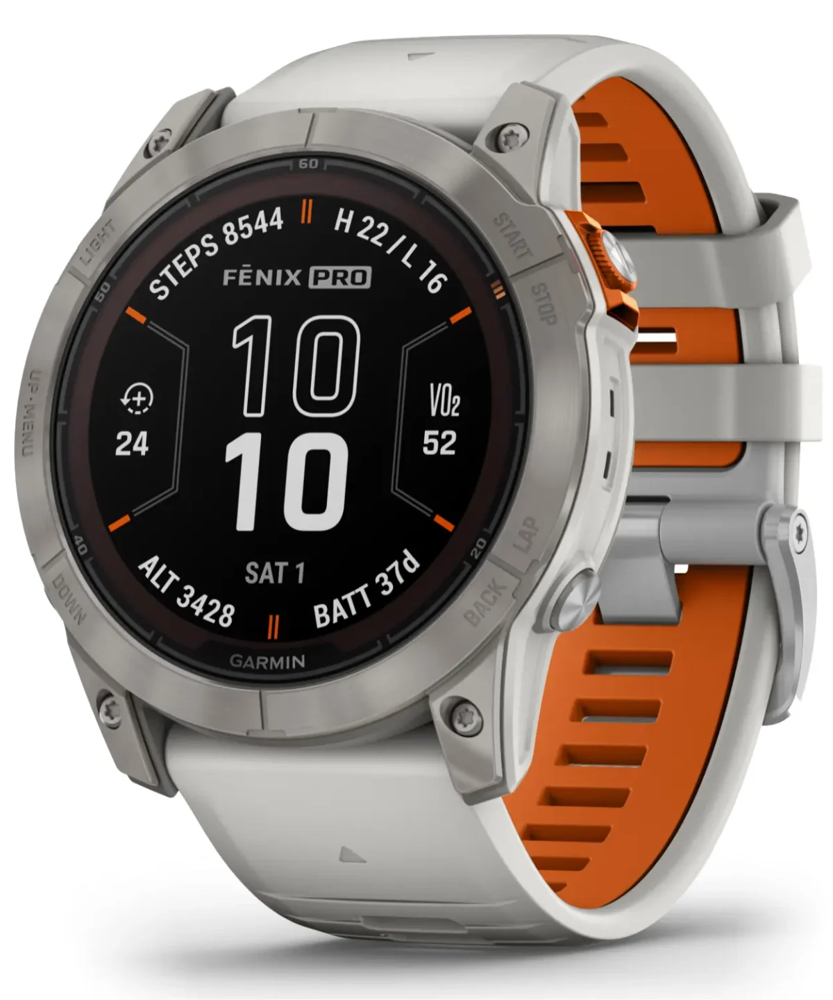 Garmin fenix 7X Pro Solar Sapphire 51mm Smartwatch Gary/Orange w/ Power Bank