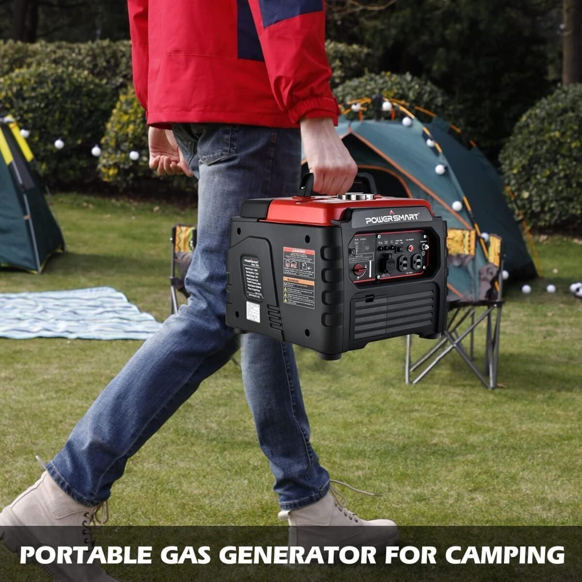 PowerSmart 1500-Watt Gas Powered Portable Inverter Generator, Super Quiet