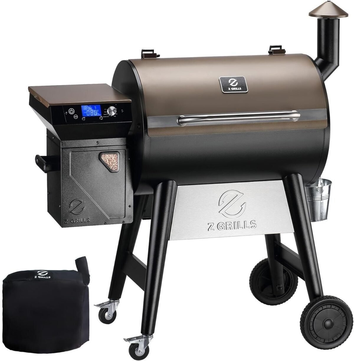 Z GRILLS Wood Pellet Grill Smoker with PID 2.0 Controller, 700 Cooking Area, Meat Probes, 7002C  Patio