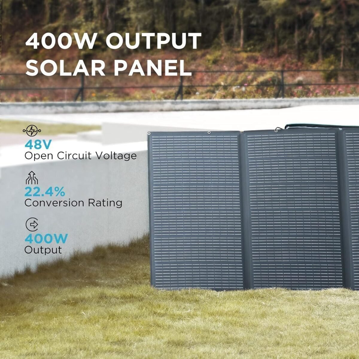 EF ECOFLOW 400W Portable Solar Panel, Foldable & Durable