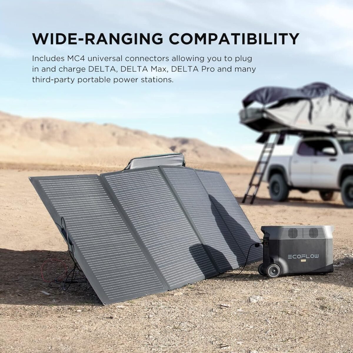 EF ECOFLOW 400W Portable Solar Panel, Foldable & Durable