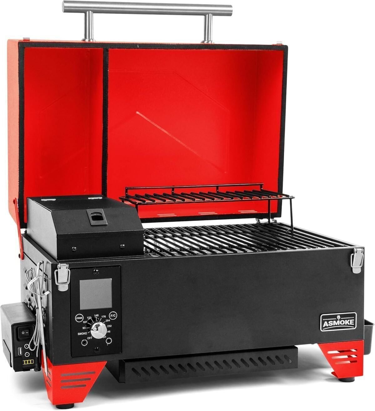 ASMOKE Portable Pellet Grill & Smoker - AS350DC Battery Powered ASCA™ Pellet Smoker, 256 sq. Smoker Grill w/Meat Probe