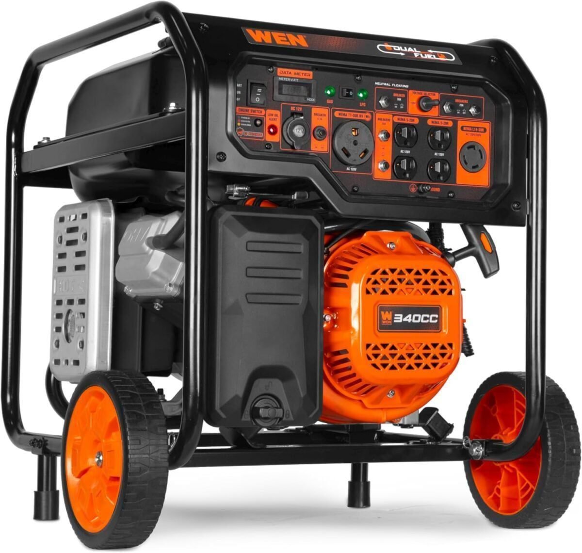 WEN DF8000X 8000-Watt Dual Fuel Electric Start Generator with CO Watchdog