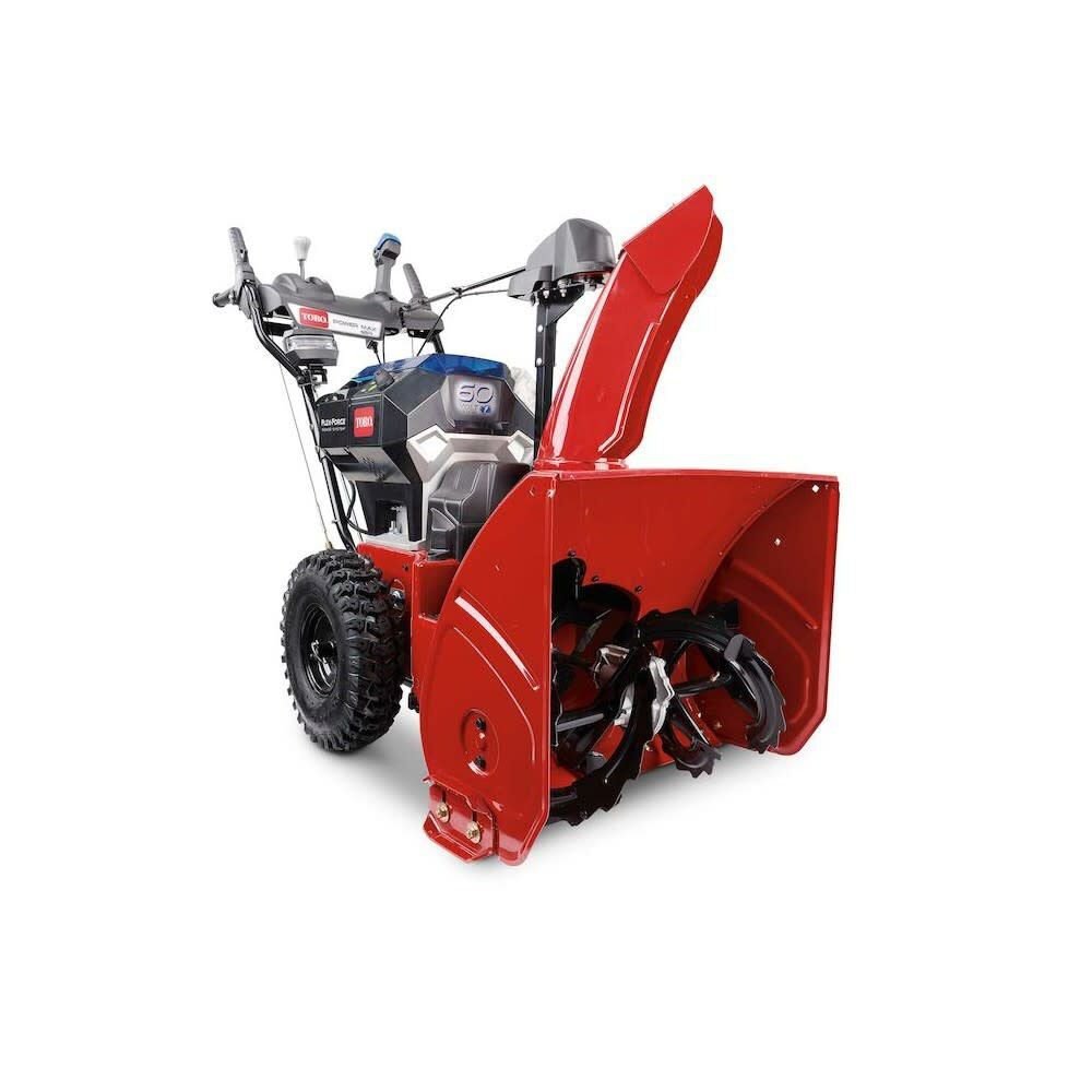 Toro 60V Power Max 24 Inch Clearing Width Cordless Two-Stage Snow Blower With 10Ah Battery
