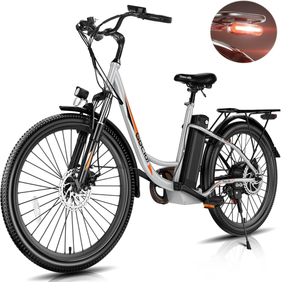 Gocio 500W Electric Bike for Adults, 26" Electric Hybrid Bicycle City Ebike, Women E Bike