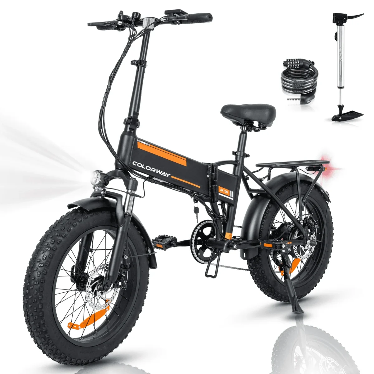 COLORWAY 750W Electric Bike for Adults , 20X4.0" Electric Bicycles with 36V/12AH Removable Battery