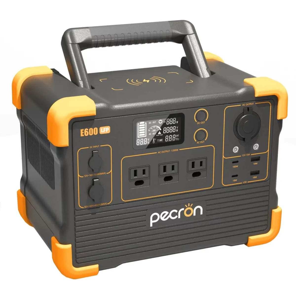 PECRON E600LFP Portable Power Station 614Wh/1200W Portable Generator LiFePO4 Battery Generator