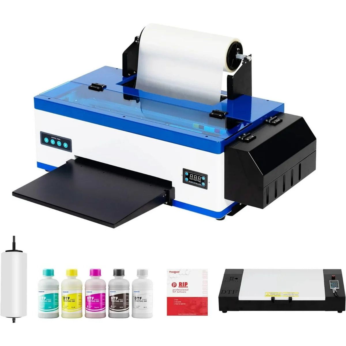 PUNEHOD DTF A3 L1800 Direct to Film Printer with Roll Feeder, Oven Included