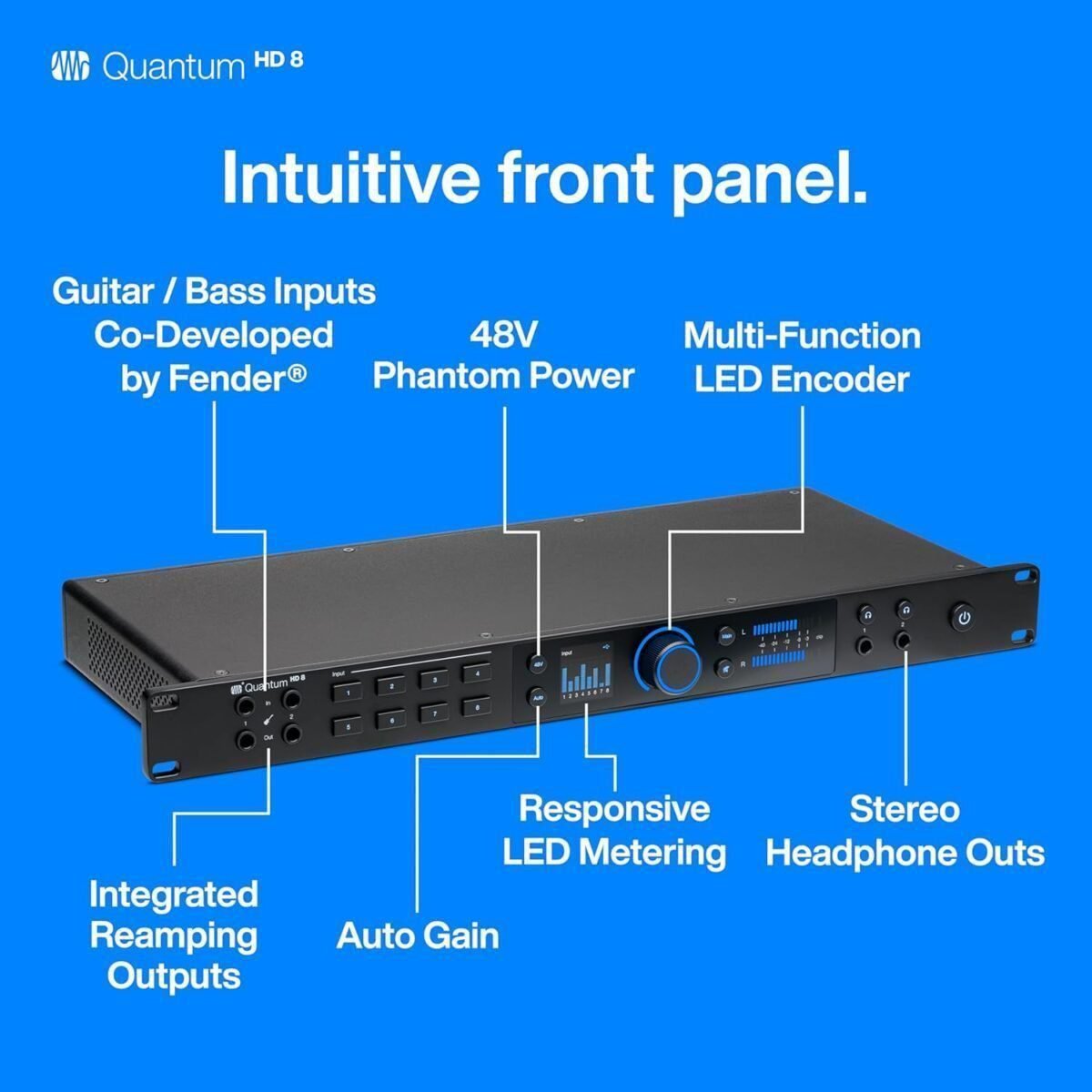 PreSonus Quantum HD 8 26 x 30, 32-bit / 192 kHz USB-C Audio Interface