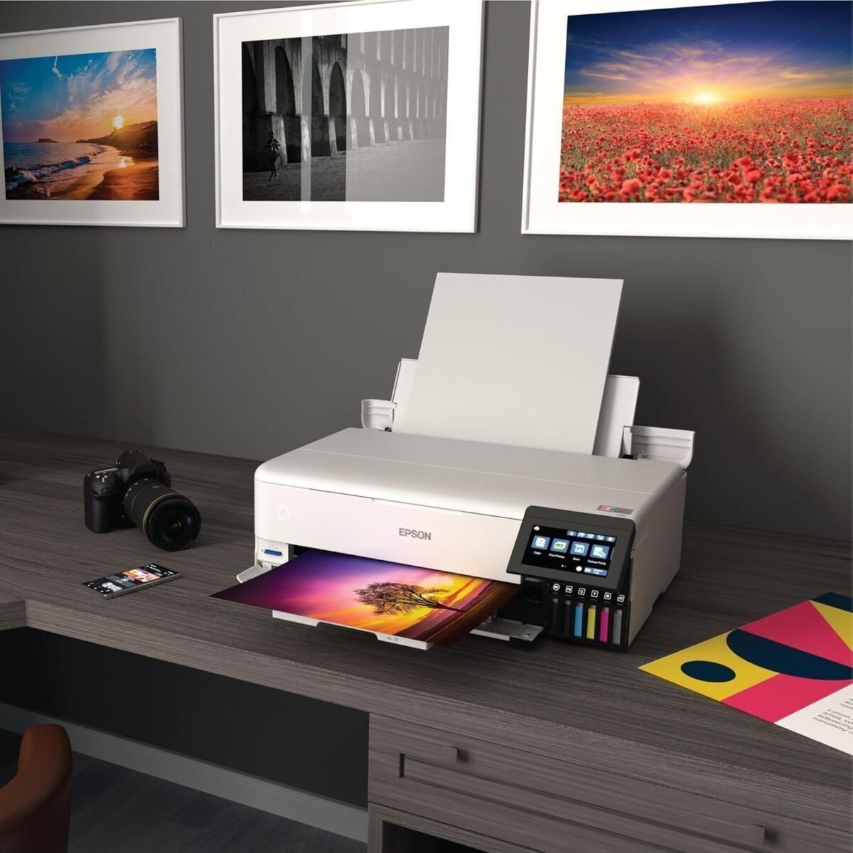 Epson EcoTank Photo ET-8550 Wireless Wide-Format All-in-One Supertank Printer with Scanner