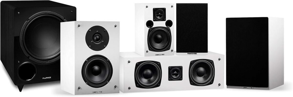 Fluance Elite Home Theater 5.1 Speaker System - White