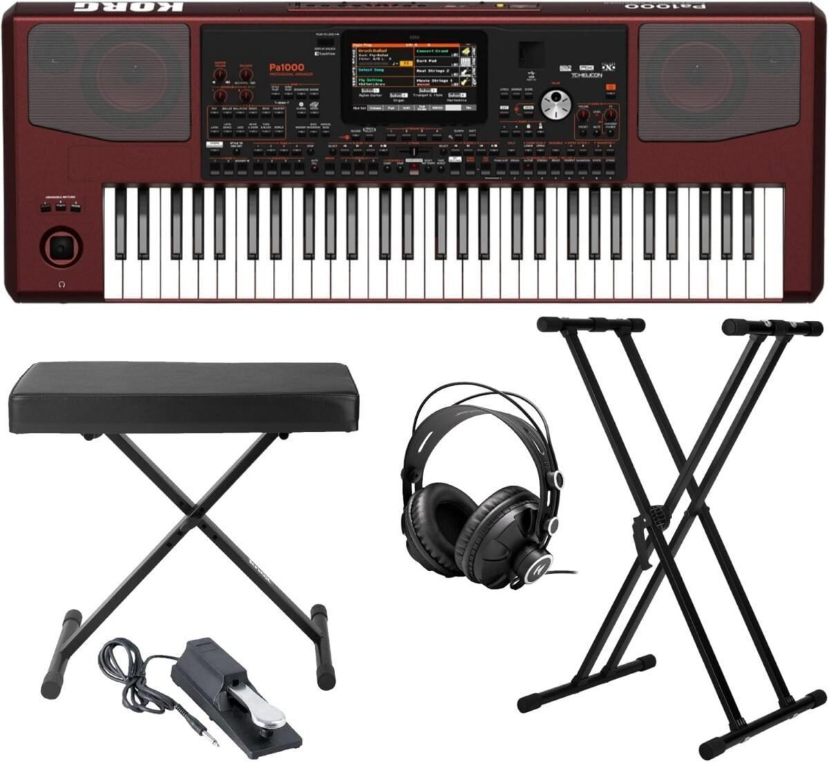 Korg PA1000 Professional Arranger Keyboard Bundle