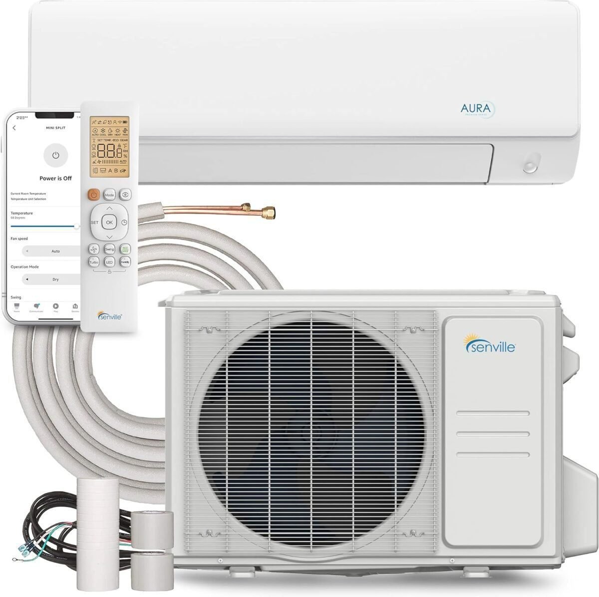 Senville AURA Series Mini Split Air Conditioner Inverter Heat Pump, 12000 BTU