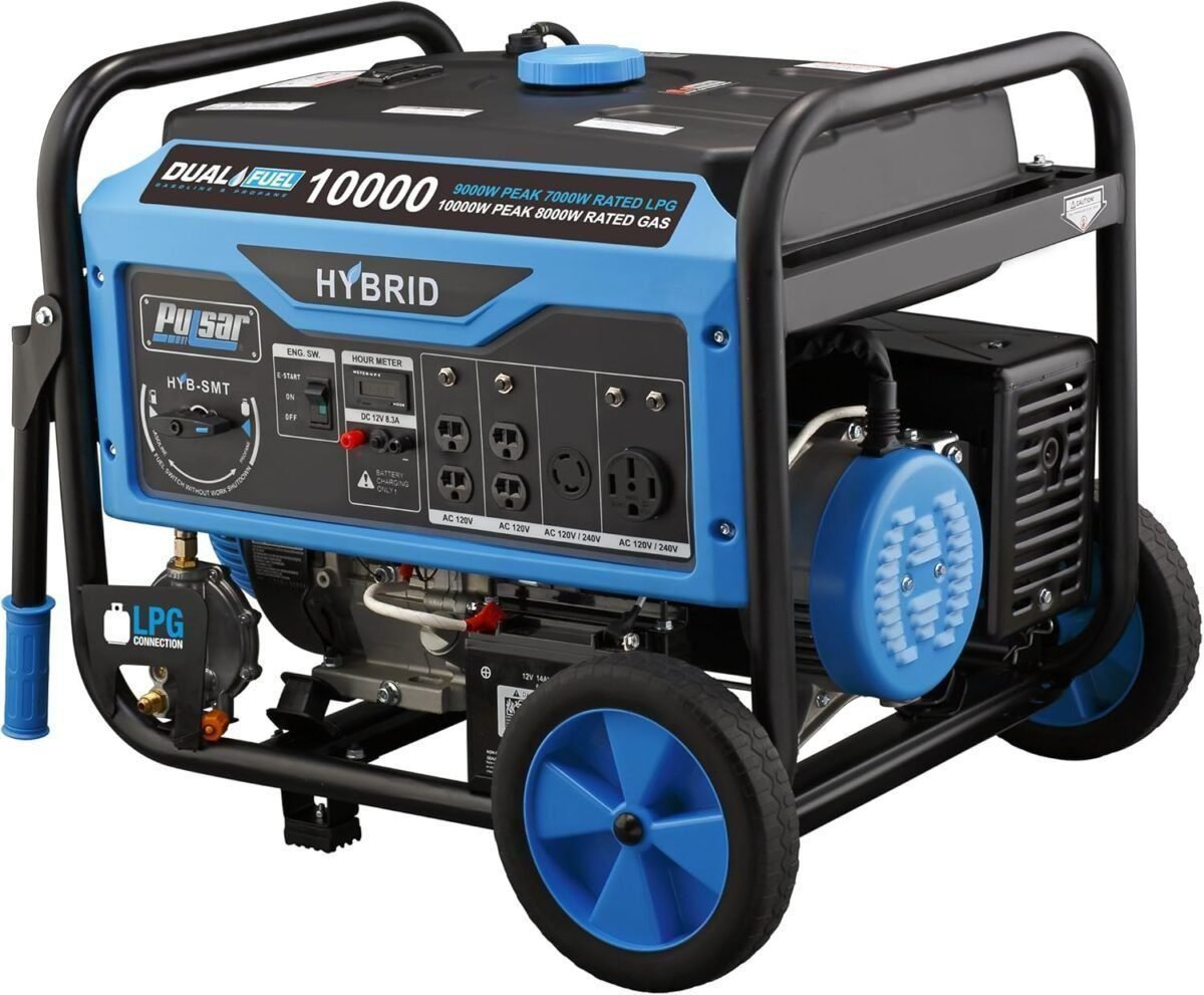 Pulsar PG10000B16 Portable Dual Fuel Generator-8000 Rated 10000 Peak Watts-Gas