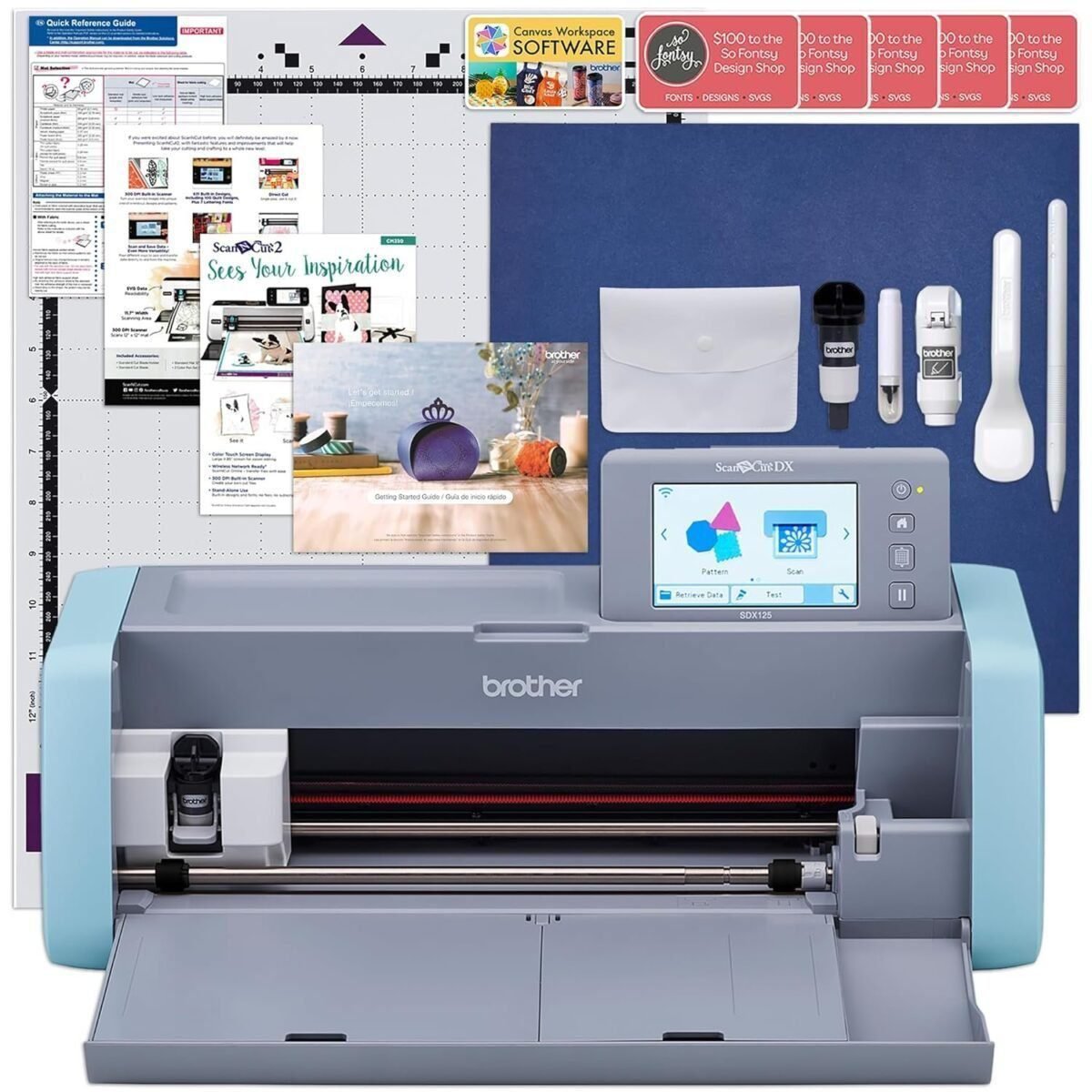 Brother SE2000 5" x 7" Embroidery & Sewing Machine Bundle with Brother ScanNCut