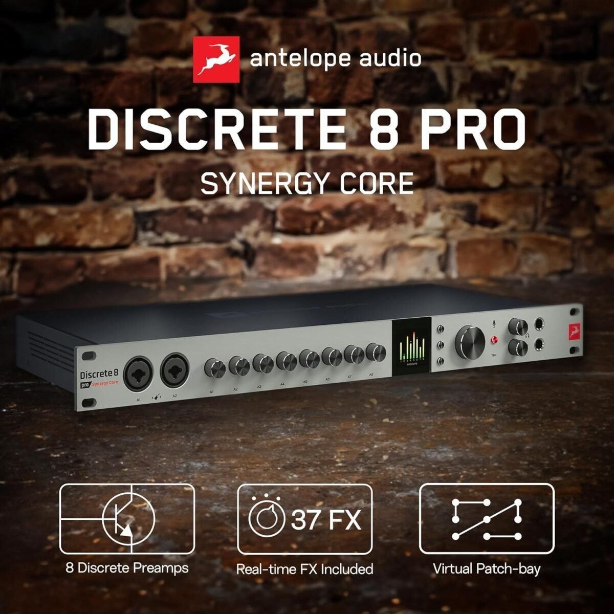 Discrete 8 Pro Synergy Core 26x32 Thunderbolt 3 Interface and USB 2.0 Audio Interface