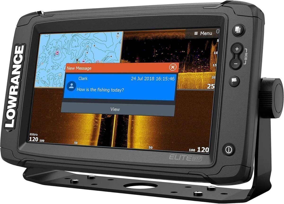 Elite-9 Ti2-9-inch Fish Finder Active Imaging 3-in-1Transducer, Wireless Networking