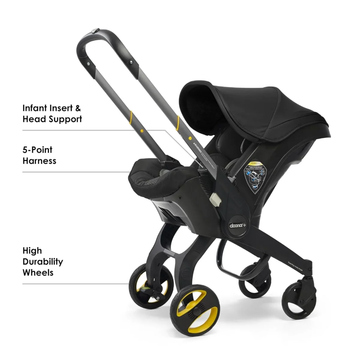 Doona Car Seat & Stroller, Nitro Black – All-in-One Travel System