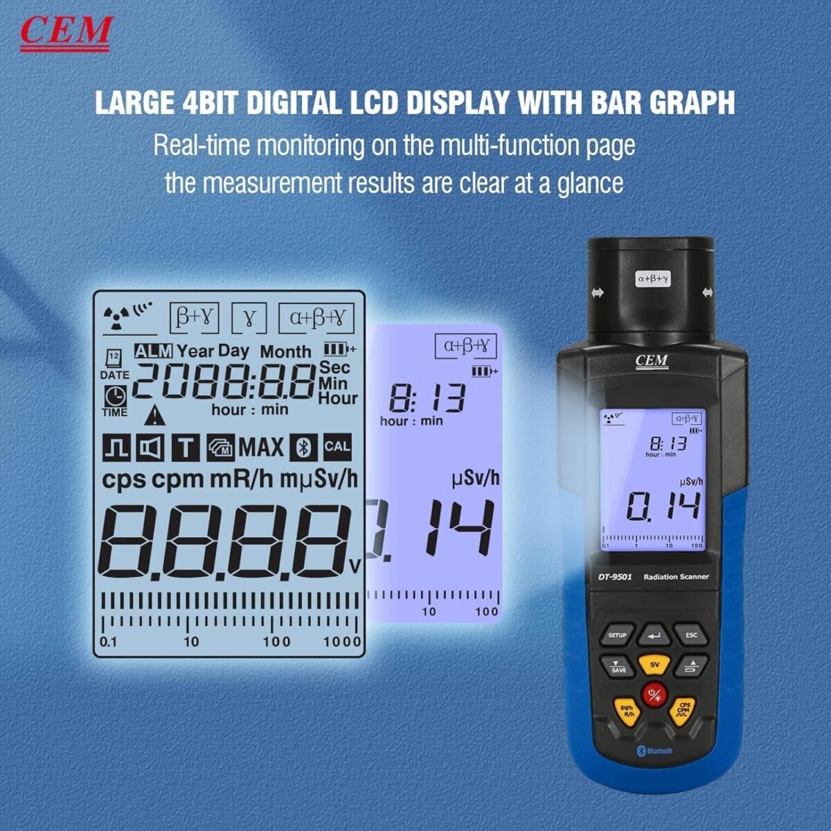 CEM DT-9501 Geiger Counter Nuclear Radiation Detector