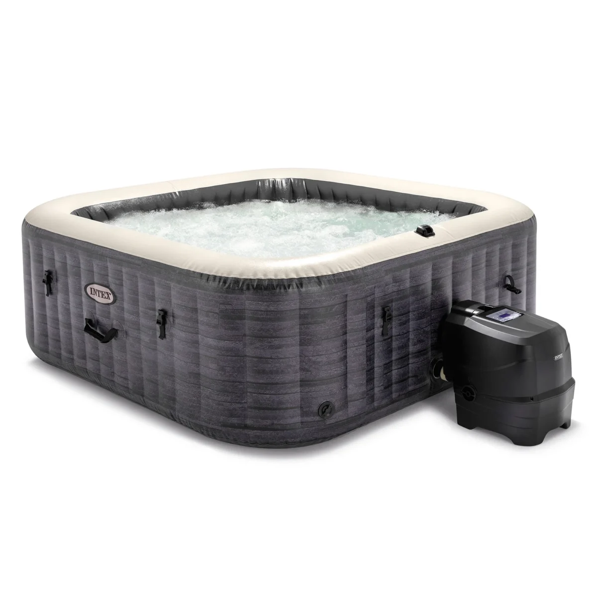 PureSpa Plus Greystone Hot Tub, 94×28″, w/ Filter Cartridge