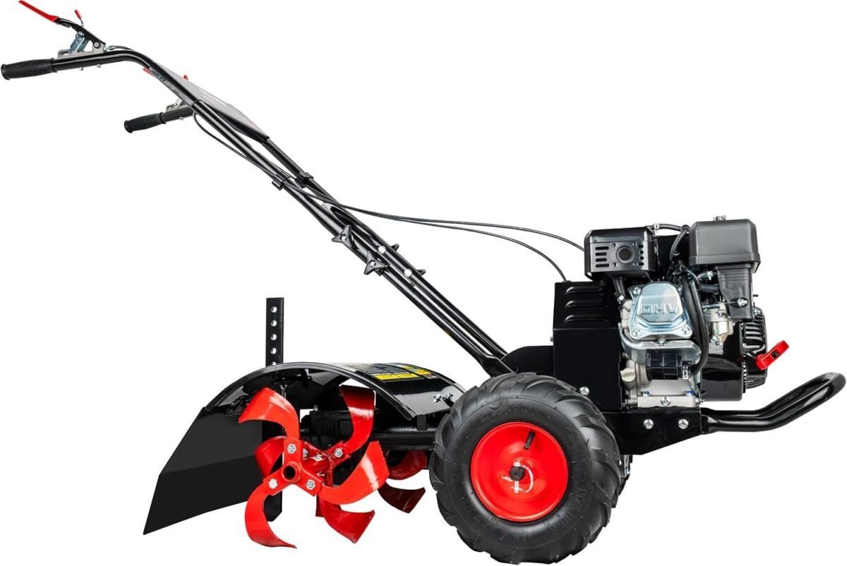 Pulsar 212cc 20-Inch Gas Powered Rear Tine Tiller with Forward/Reverse