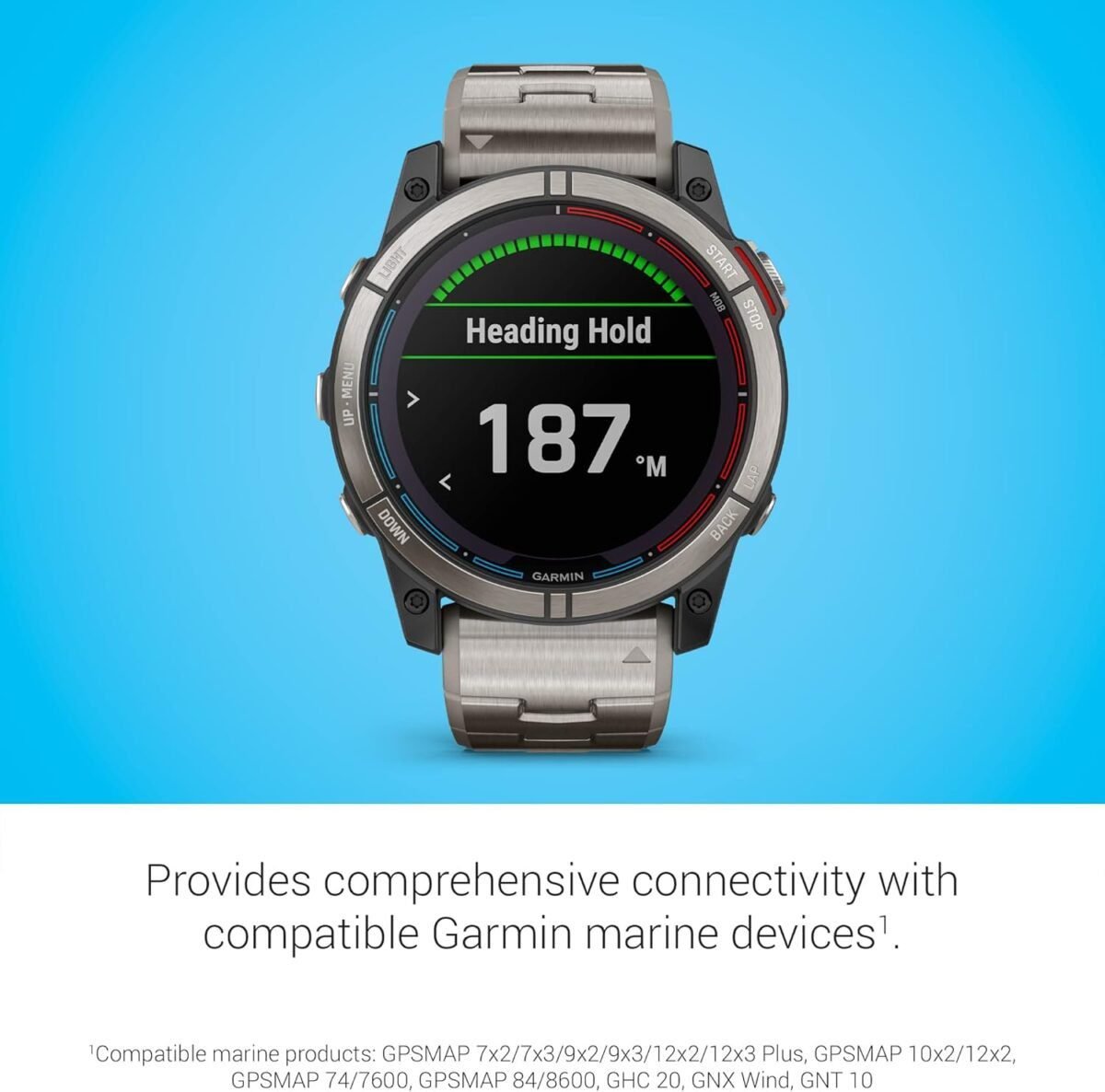 Garmin quatix 7X Solar Edition, Marine GPS Smartwatch, Solar Charging Capabilities