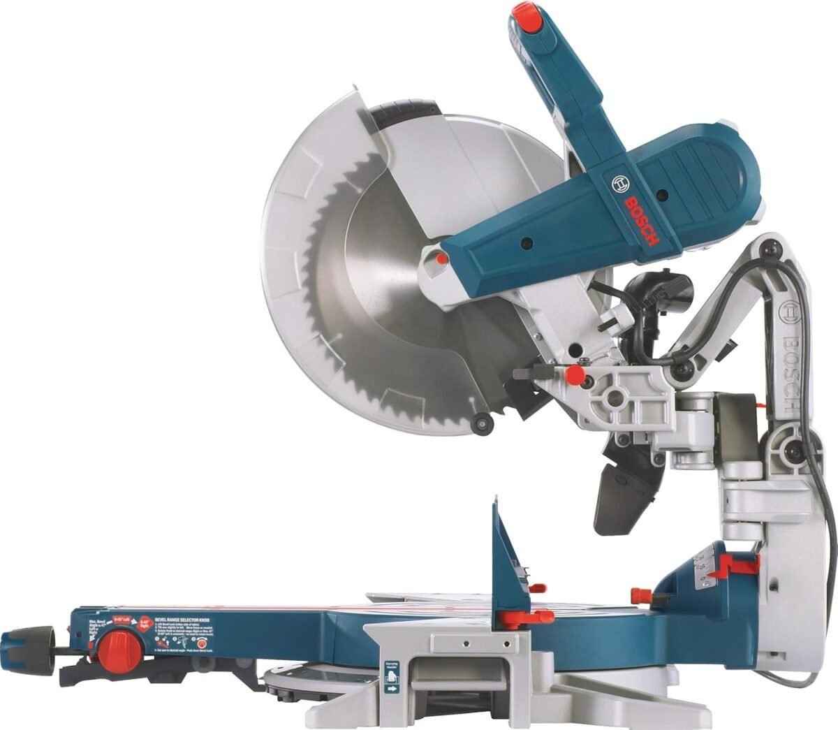 BOSCH GCM12SD 15 Amp 12 Inch Corded Dual-Bevel Sliding Glide Miter Saw with 60 Tooth Saw Blade