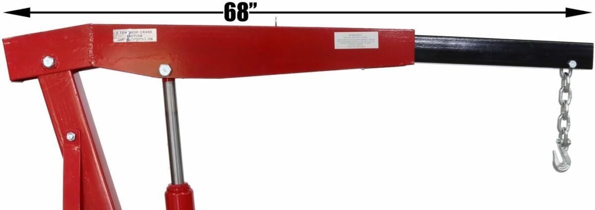 Dragway Tools 3 Ton 6000 lb Heavy Duty Engine Hoist Cherry Picker