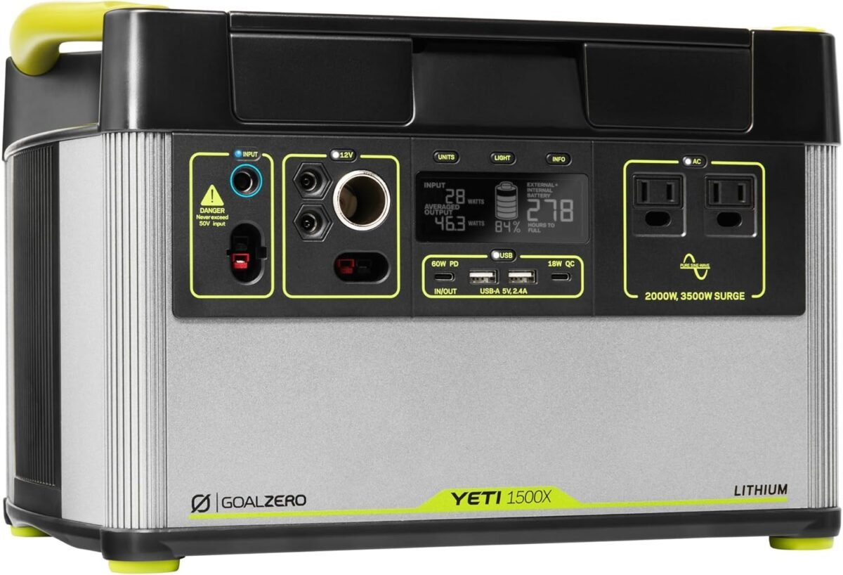 Goal Zero Yeti Portable Power Station - Yeti 1500X w/ 1,516 Watt Hours Battery Capacity