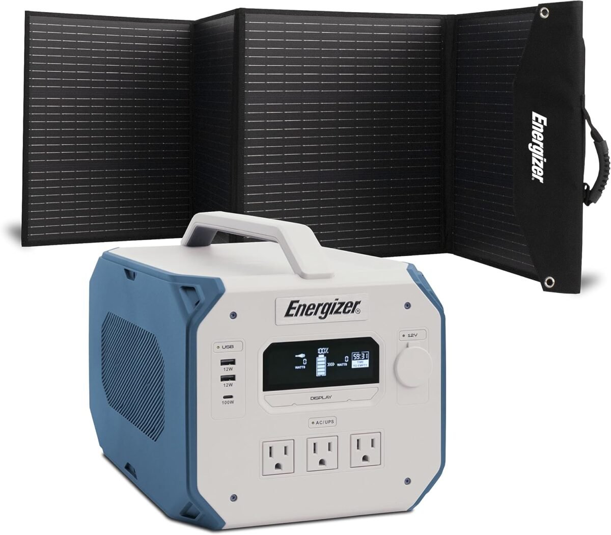 Energizer Ultimate PowerSource™ Pro Battery Generator and Solar Panel Bundle- Portable Battery Generator