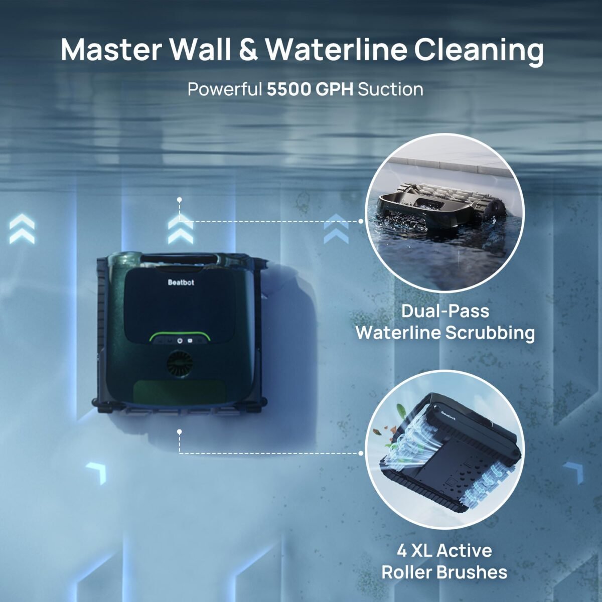 Beatbot AquaSense 2 Pro Pool Vacuum Robot, Unmatched 5-in-1 Cleaning