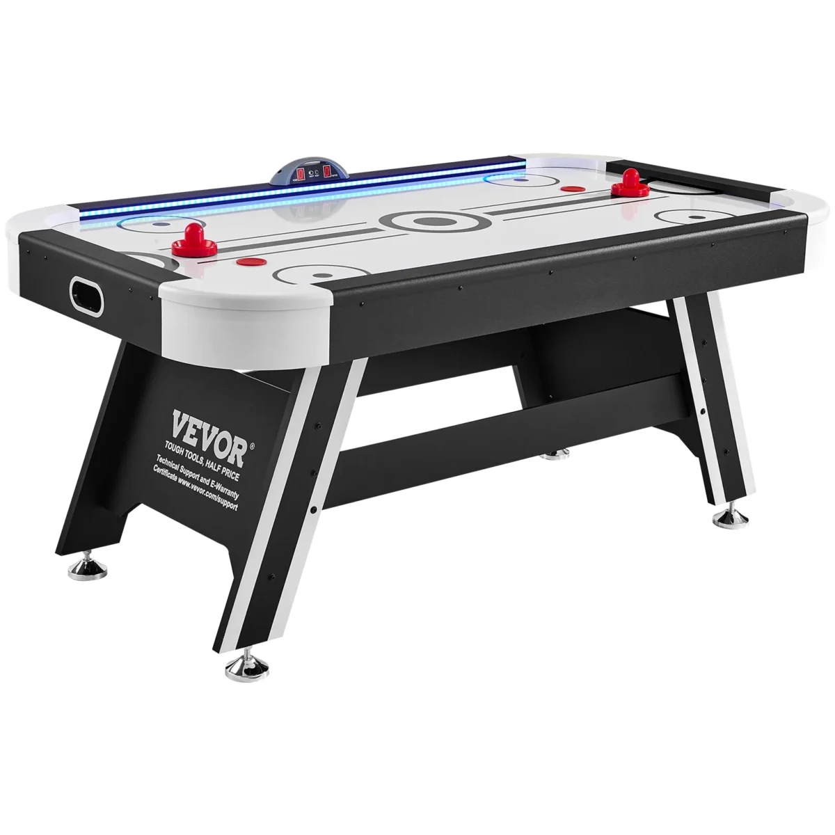 SKYSHALO Air Hockey Table, 72" Indoor Hockey Table for Kids and Adults, LED Sports Hockey Game w/2 Pucks