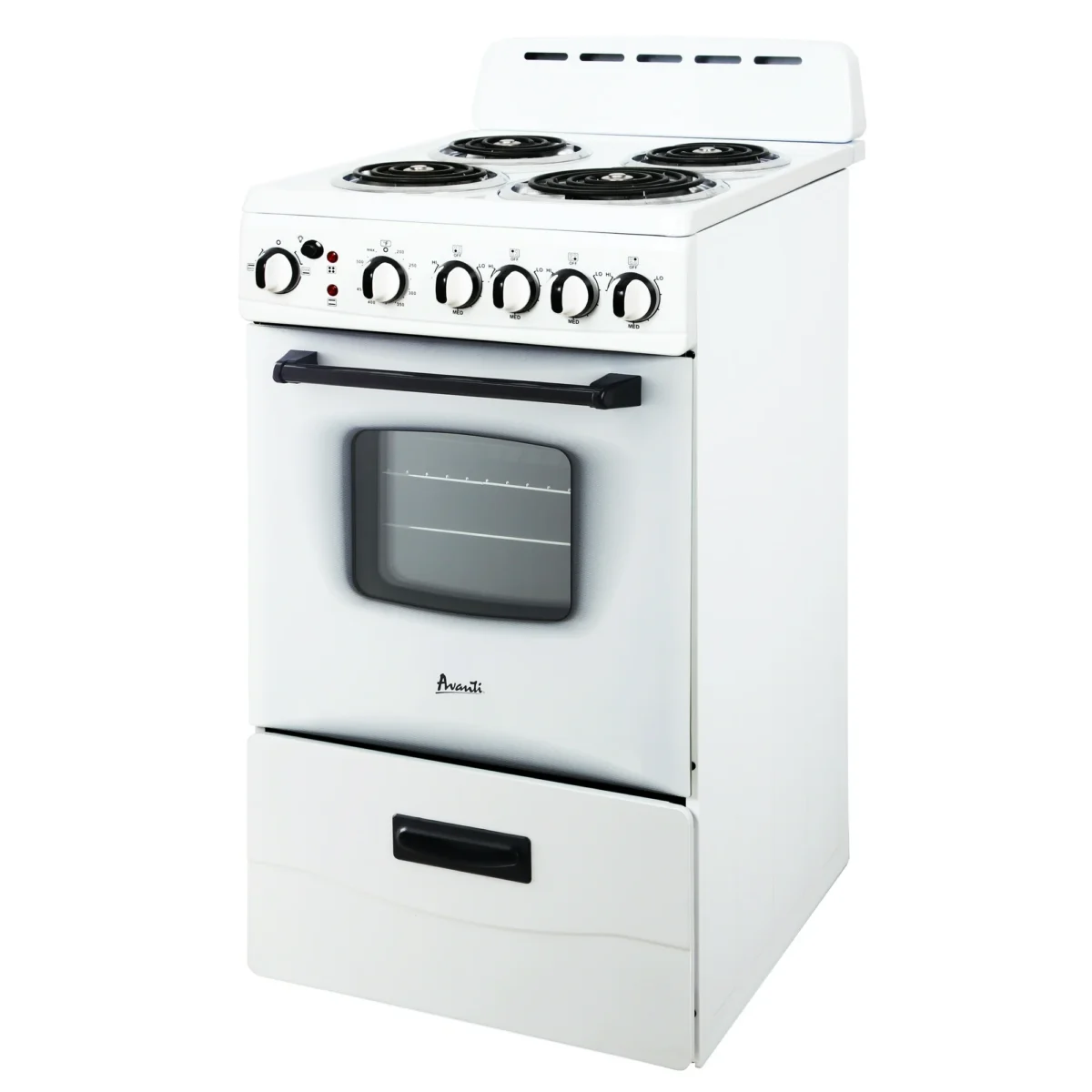 Avanti 20" Electric Range Oven with Framed Glass Door, in White (ERU200P0W)