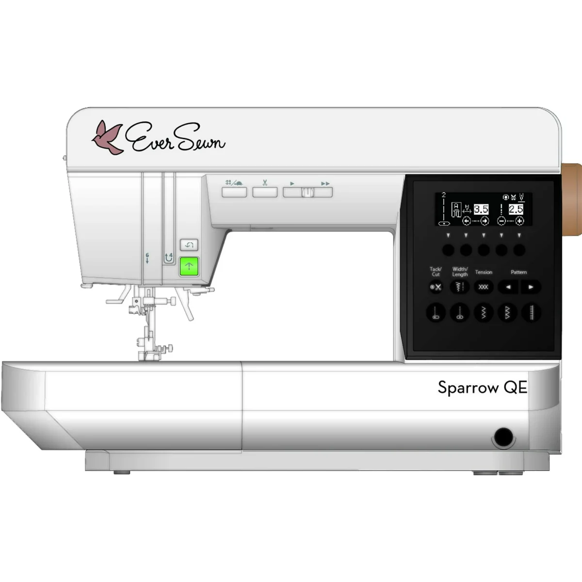 EverSewn Sparrow QE - Professional Sewing and Quilting Machine, White