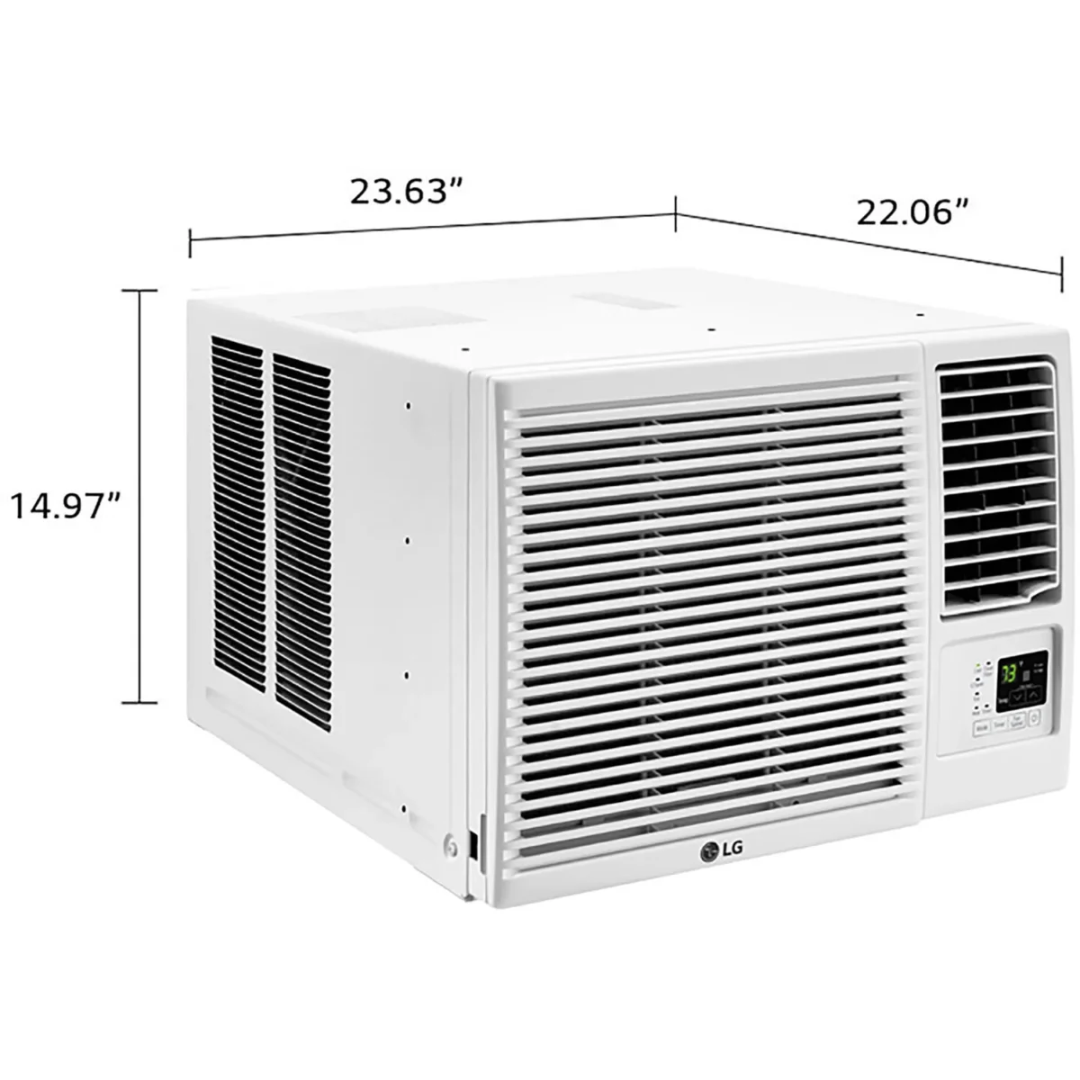 LG Electronics 12,000 BTU (11200 Heating BTU) Heat and Cool Window Air Conditioner, White, LW1221HRSM