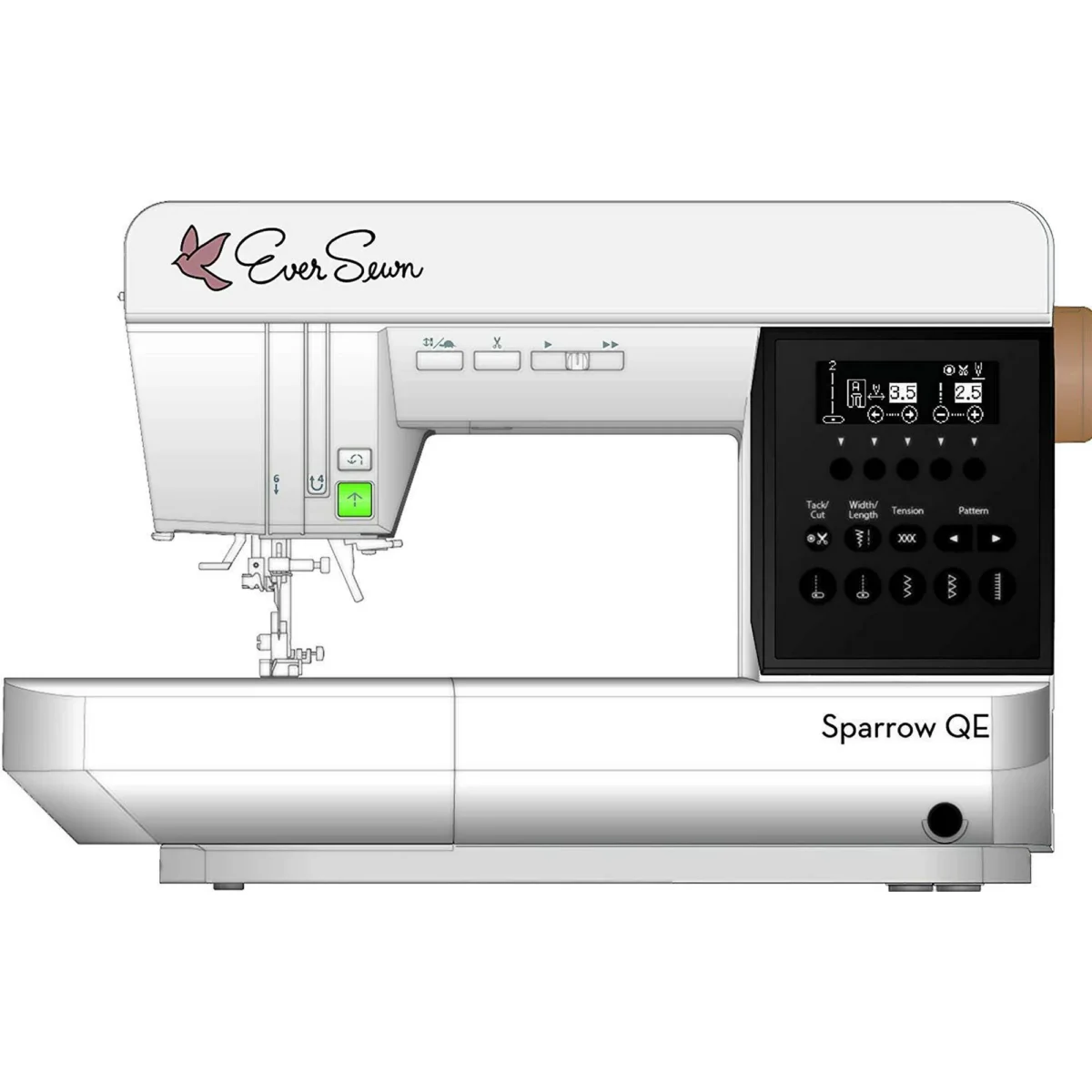 EverSewn Sparrow QE - Professional Sewing and Quilting Machine, White